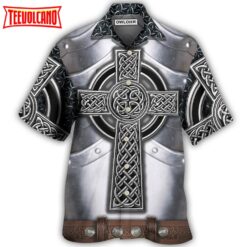 Irish Celtic Armor Metal Irish Hawaiian Shirt