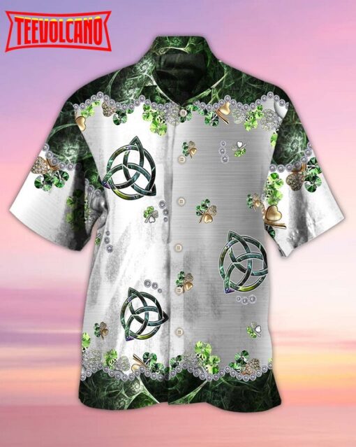 Irish Clover Metal Hawaiian Shirt