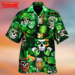 Irish Skull St Patrick’s Day Hawaiian Shirt