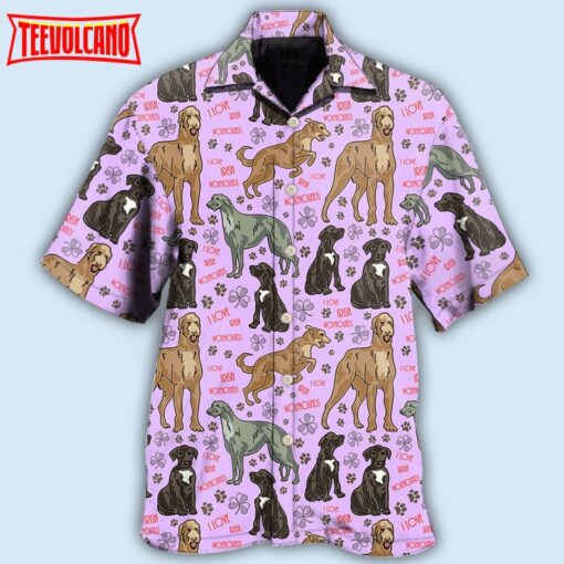 Irish Wolfhound Dog Hawaiian Shirt