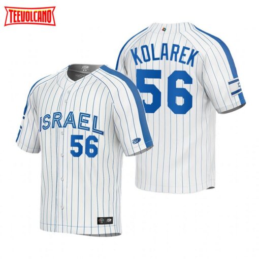 Israel Adam Kolarek White 2023 World Baseball Classic Jersey