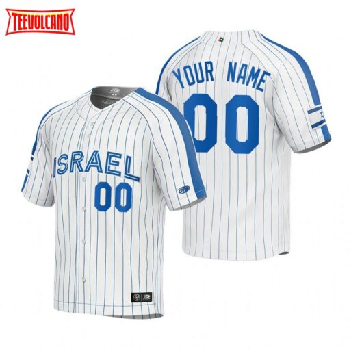 Israel Custom White Baseball 2023 World Baseball Classic Jersey