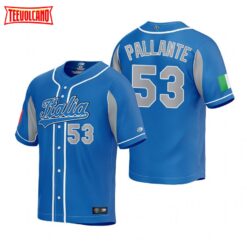 Italy Andre Pallante Royal 2023 World Baseball Classic Jersey