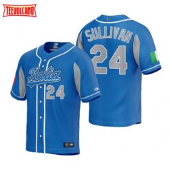 Italy Brett Sullivan Royal 2023 World Baseball Classic Jersey