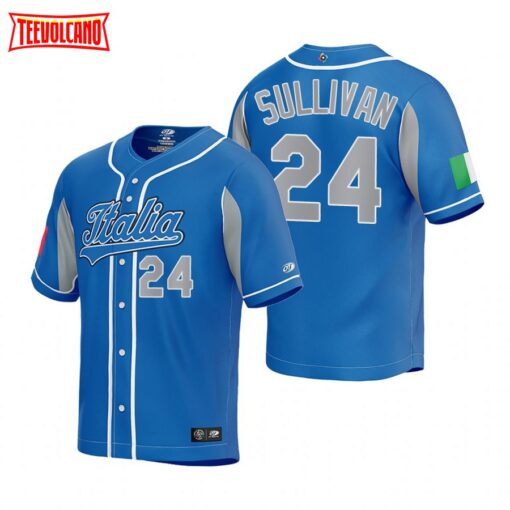 Italy Brett Sullivan Royal 2023 World Baseball Classic Jersey