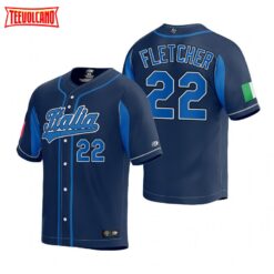 Italy David Fletcher Navy 2023 World Baseball Classic Jersey