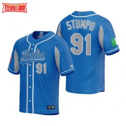 Italy Mitchell Stumpo Royal 2023 World Baseball Classic Jersey