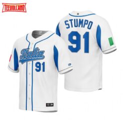 Italy Mitchell Stumpo White 2023 World Baseball Classic Jersey