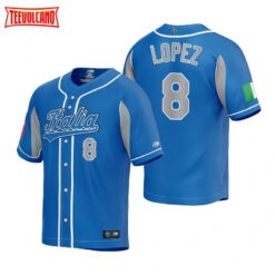 Italy Nicky Lopez Royal 2023 World Baseball Classic Jersey