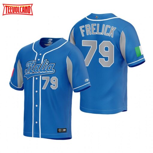 Italy Sal Frelick Royal 2023 World Baseball Classic Jersey