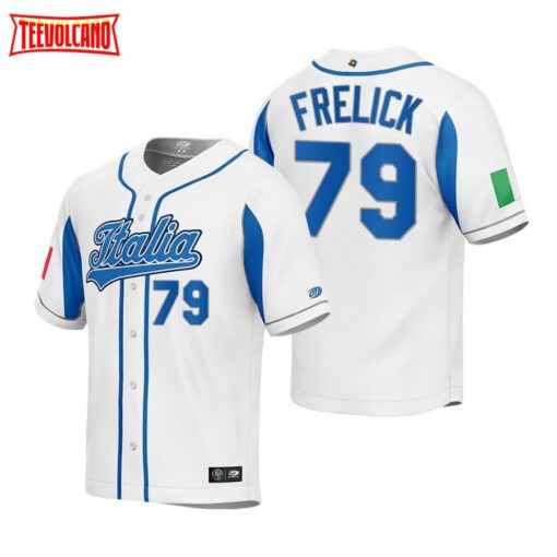 Italy Sal Frelick White 2023 World Baseball Classic Jersey