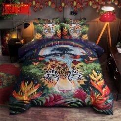 Jaguar Butterfly Jungle Bed Sheets Duvet Cover Bedding Sets