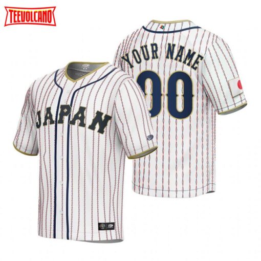 Japan Custom White 2023 World Baseball Classic Jersey