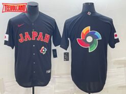 Japan Navy 2023 World Baseball Classic Jersey with Big Logo