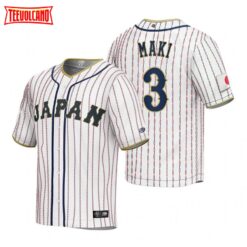 Japan Shugo Maki White 2023 World Baseball Classic Jersey