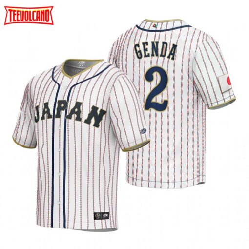 Japan Sosuke Genda White 2023 World Baseball Classic Jersey