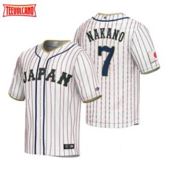 Japan Takumu Nakano White 2023 World Baseball Classic Jersey