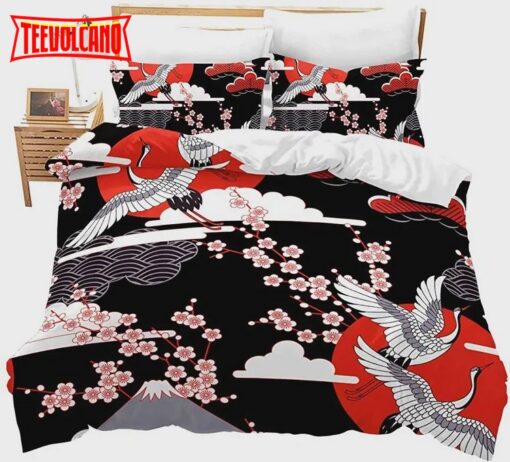 Japanese Style Cherry Blossoms Bed Sheets Duvet Cover Bedding Sets