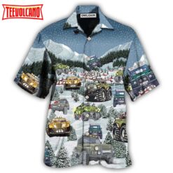 Jeep Snow Merry Christmas Hawaiian Shirt