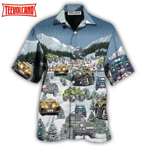 Jeep Snow Merry Christmas Hawaiian Shirt