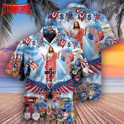 Jesus America Patriotism Hawaiian Shirt