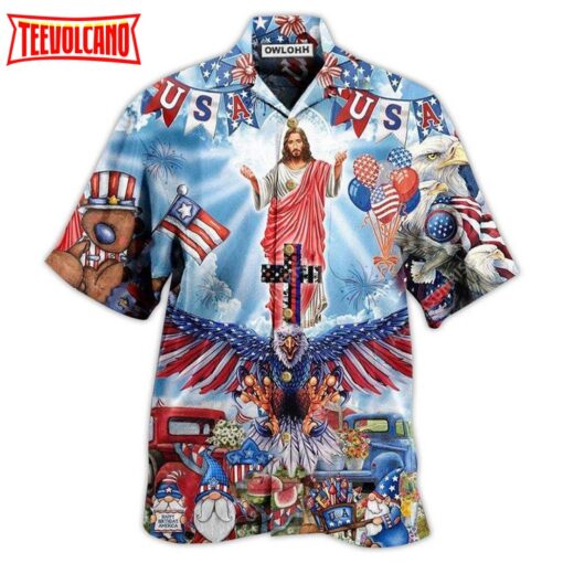 Jesus America Patriotism Hawaiian Shirt