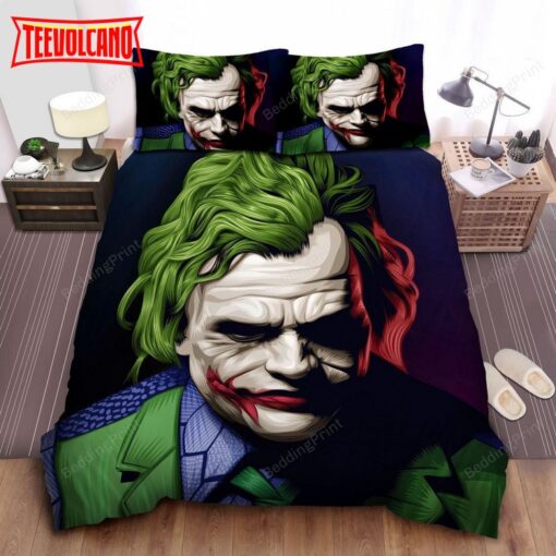 Joker By Heath Ledger Digital Painting Portrait Duvet Cover Bedding Sets