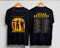 Jonas Brothers Five Albums One Night Tour Double Side Shirt