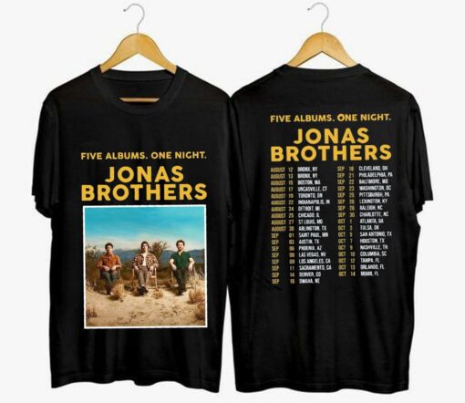 Jonas Brothers Tour 2023 Five Albums One Night Tour Shirt