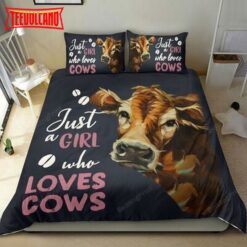 Just A Girl Who Loves Cows Brown Cow Duvet Cover Bedding Sets