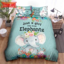 Just A Girl Who Loves Elephants Cute Duvet Cover Bedding Sets