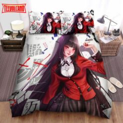 Kakegurui Yumeko With The Cards Art Duvet Cover Bedding Sets