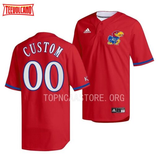 Kansas Jayhawks Custom College Baseball Red Jersey