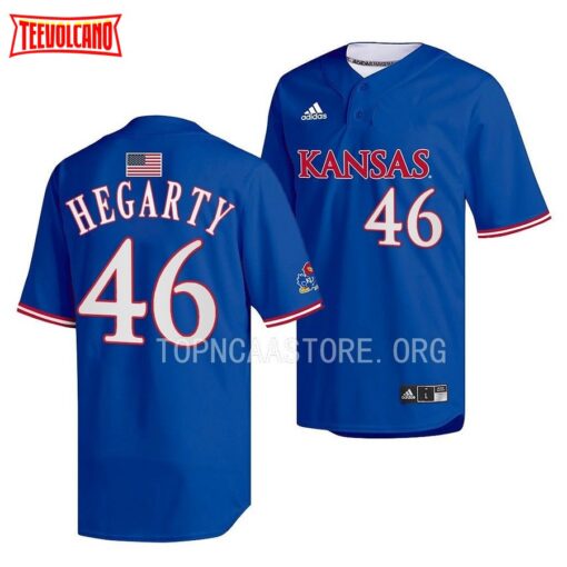 Kansas Jayhawks Daniel Hegarty Two-Button Baseball Jersey