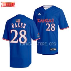 Kansas Jayhawks Jake Baker Two-Button College Baseball Jersey