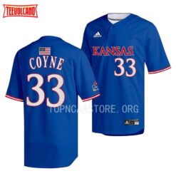 Kansas Jayhawks Jon Coyne Two-Button College Baseball Jersey