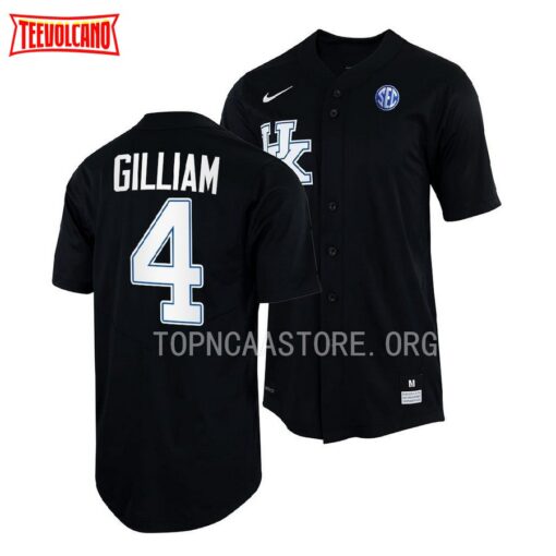 Kentucky Wildcats Hunter Gilliam College Baseball Jersey Black