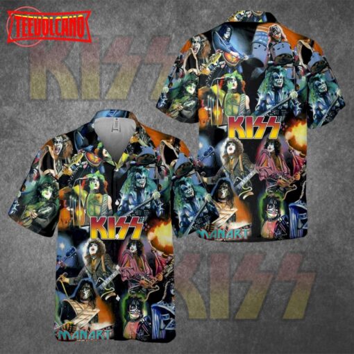 Kiss Rock Band Hawaiian Shirt