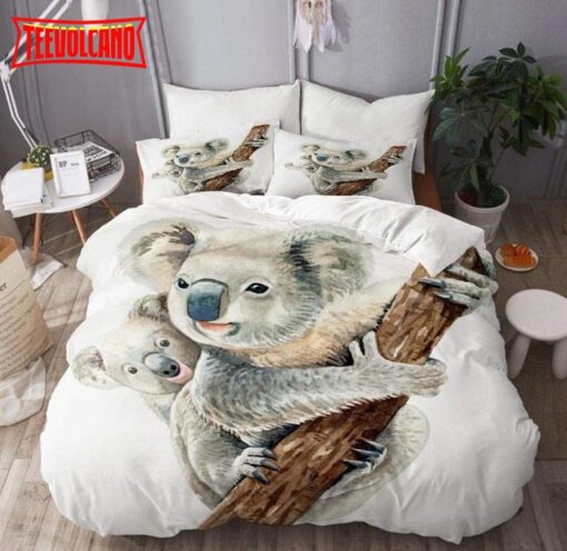 Koala Mom And Baby On The Tree Duvet Cover Bedding Sets