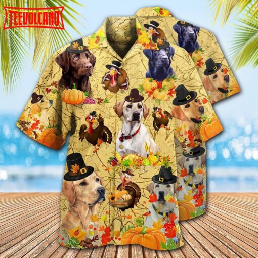 Labrador Retriever Dog Thanksgiving Hawaiian Shirt