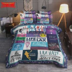 Lacrosse Life Is Better Playing Lax Bed Sheets Duvet Cover Bedding Sets