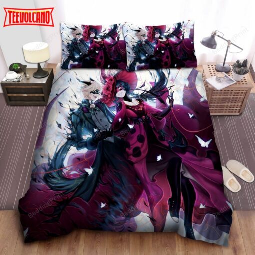 Ladybug &amp Cat Noir In Renaissance Costumes Art Duvet Cover Bedding Sets