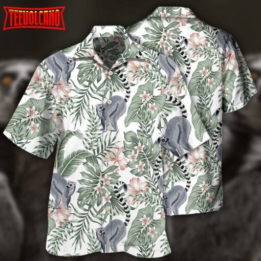 Lemur Tropical Leaf  Hawaiian Shirt