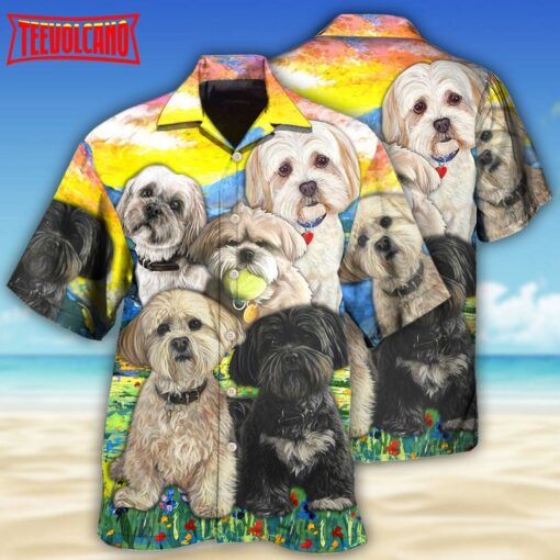 Lhasa Apso Art Dog Lovely Hawaiian Shirt