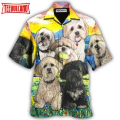 Lhasa Apso Art Dog Lovely Hawaiian Shirt