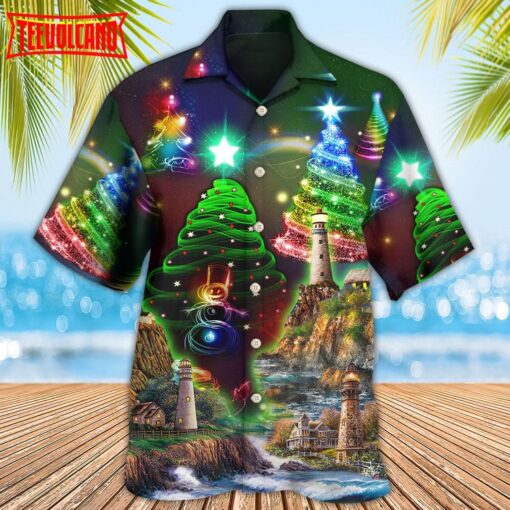 Lighthouse Merry Christmas Hawaiian Shirt