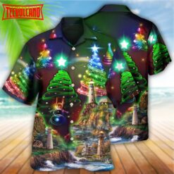 Lighthouse Merry Christmas Hawaiian Shirt