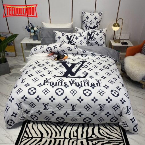 Louis Vuitton Black White Bedding Set