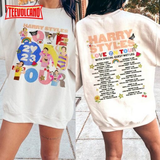 Love On Tour 2023 Double Side T-Shirt, Harry Styles Sweat Shirt World Tour