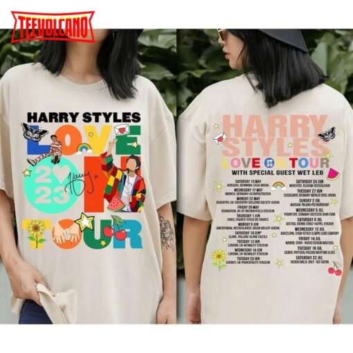 Love On Tour 2023 Double Sides T-shirt – Harry Style Tour Concert 2023